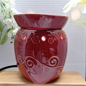 #AAK Red Scentsy Ceramic Wax Warmer Model DSW-XOXO